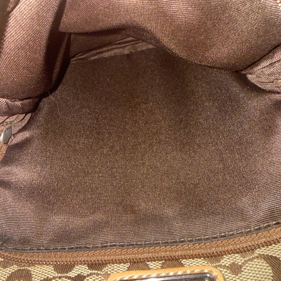 Coach Vintage Signature File Bag Crossbody Khaki Brown Canvas Leather - Picture 7 of 9